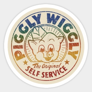 Retro Colors Piggly Wiggly Sticker